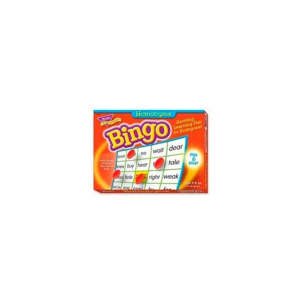 Trend Enterprises Trend Homonyms Bingo Game, Age 9 & Up, 3 to 36 Players, 1 Box 6132 - main